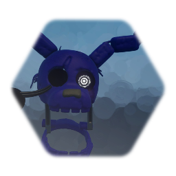 Head of withered blue bunny