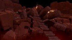 Ancient Temple in Red