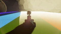 Racing on the Rainbow Meta runner racing speed Kart circuit