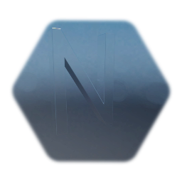 "N" (one block) metal letter