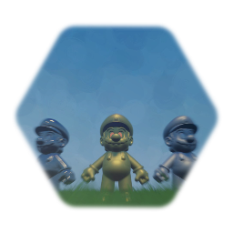 Metal Mario, Gold Mario, and Silver Mario
