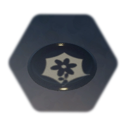 Asymetrical Porcelain Plate w/ Flower Design