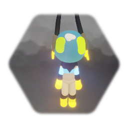 2 clouds of glowing light