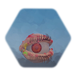 Blinking mad red eye