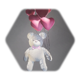 Teddy holding Heart Balloons (dreams teddybearchallenge)