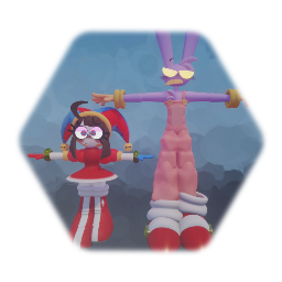 Jax and Pomni x Sonic and Amy