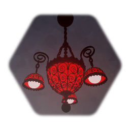 Chandelier  and Lamps Set Gothic Light Bulb Style