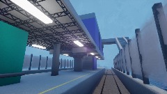 Mini train station in Mexico