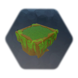 Colossal Falls Floating Grass & Rock Platform