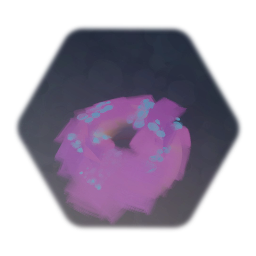 Pink Donut With Blue Sprinkles