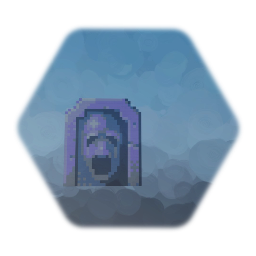 Pixel Art Tombstone Face