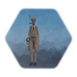 Sherlock Holmes with a coat