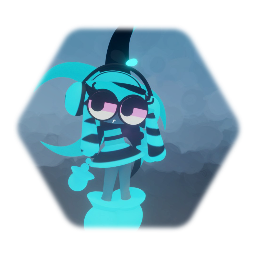 Teal poetry girl