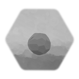 Old beat up rock ball