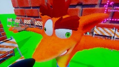 Crash Bandicoot tries to touch grass but instantly fails 7