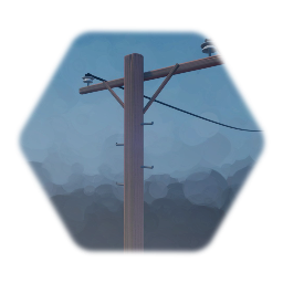 Telephone Pole with Wires