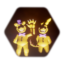 Stylelisd nightmare Fredbear & nightmare Springbonnie