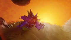 Spyro and Cynder: together at sunset