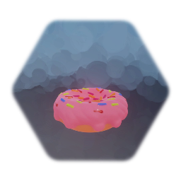A doughnut glazed and sprinkled