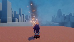 Burning city