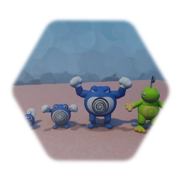 Pokemon - Poliwag / Poliwhirl / Poliwrath / Politoed