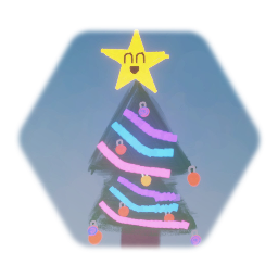 Christmas tree painting