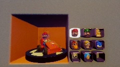 Characters select Mario Kart allstars racing