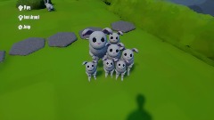 Bunnies following <3