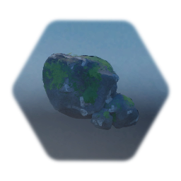 Small mossy rock formation