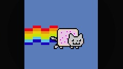Nyan cat but the more you watch it the more your system fries