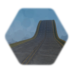 Realistic unkempt American Road with ditch