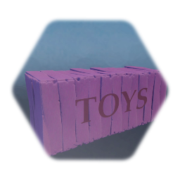 Pink Painted Toy Box Warped Wood