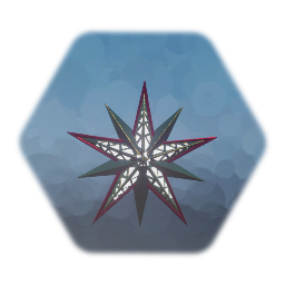 Christmas Tree Topper Star Ornament Red Gold and White Glow