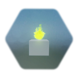 Green Fire on Pedestal