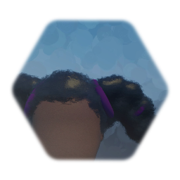 Black Hair in Pigtails Natural Lower Graphics
