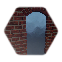Red brick wall- door