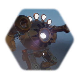 Steampunk robot gunner - AI