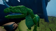 Restoration of the first dinosaur Iguanodon 1822