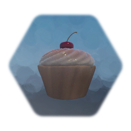 Frosted cupcake with cherry 2.0 (optimized)