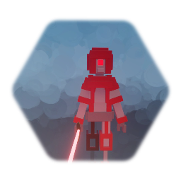 Red robot swordsman