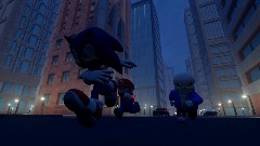 Mario and Sans try to run faster than Sonic