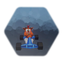 Retro Crash in a Retro go kart