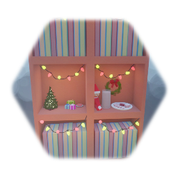 Christmas book shelf