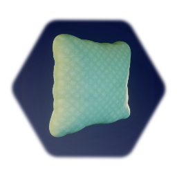 Teal Pillow with Grid Pattern
