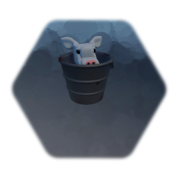 Button: cow in bucket with moo noise