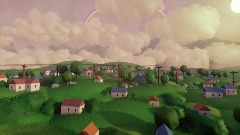 Cute 8-Bit Town (Retro Art Scene)