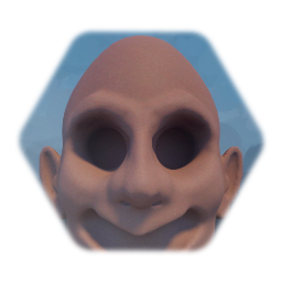 Creepy Smiling Humanoid Bust