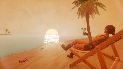 Tropical Sunset Scene