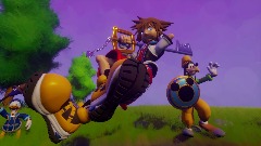 Kh1 cena team sora goofy Donald