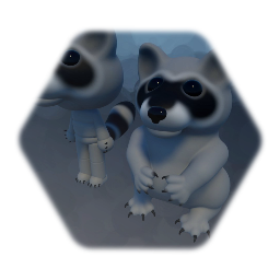 Sly Rowecket Raccoon and Puppet